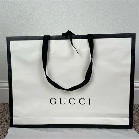 gucci paper bag white|Gucci paper bag price.